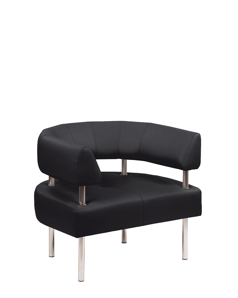 Armchair NOWY STYL OFFICE ACR, black imitation leather