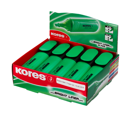 Text marker KORES BRIGHT LINER, green