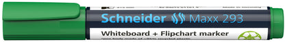 Whiteboard and notepad marker SCHNEIDER MAXX 293, cross-head, green