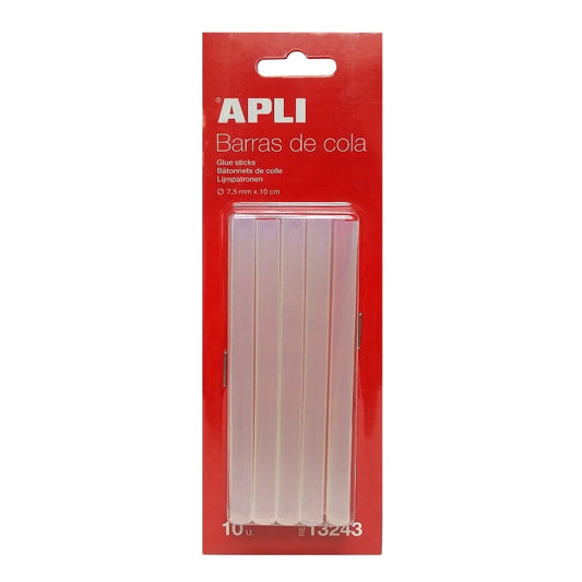 Hot glue sticks, transparent, 7.5 mm, 10 pcs.