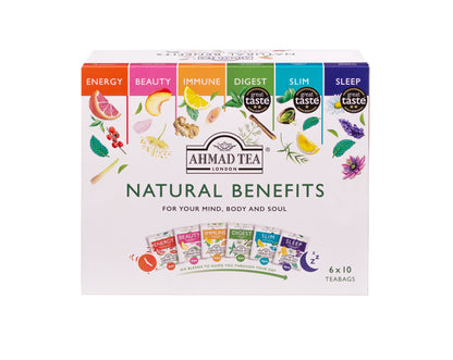 Ahmad Tea Set of various types and herbal infusions, 6x10 packs.