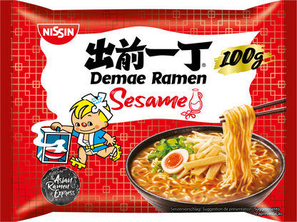 Instant noodles NISSIN, Demae Ramen Sesame, 100 g