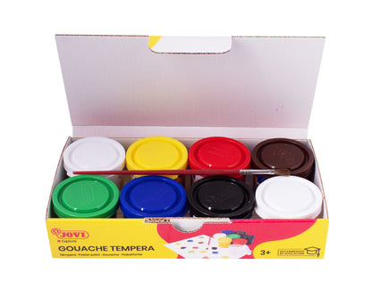Guašas tempera JOVI, 35ml, 7 spalvų rinkinys su teptuku