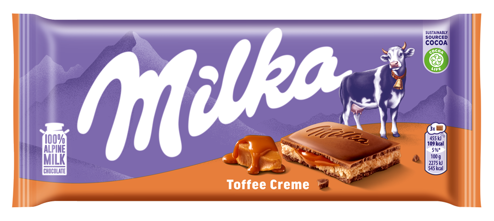 Chocolate MILKA with caramel filling, 100 g