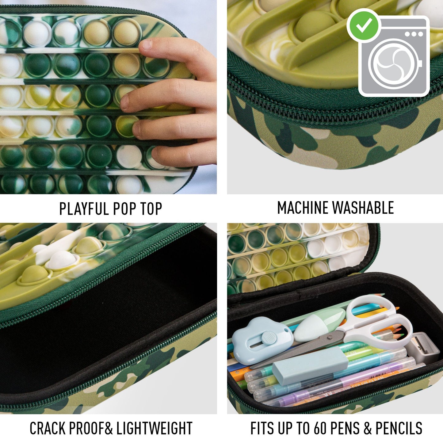 Pencil case ZIPIT ZIP &amp; POP Storage Box, military