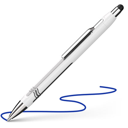 Ballpoint pen Schneider EPSILON TOUCH, blue ink, white, silver body