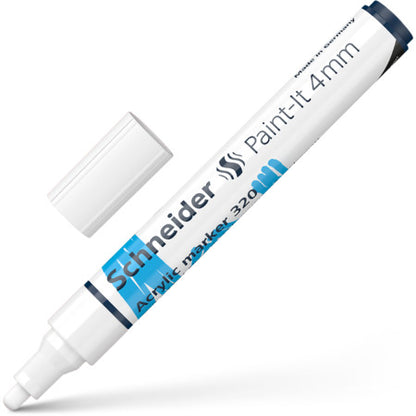 Akrilinis žymeklis SCHNEIDER Paint-it 320, 4 mm, balta sp.