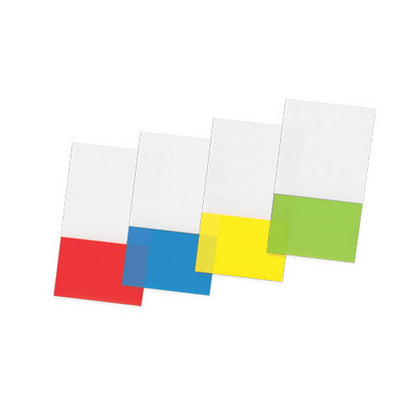 Plastic transparent dividers FORPUS, 44 x 25 mm, 50 sheets, green.