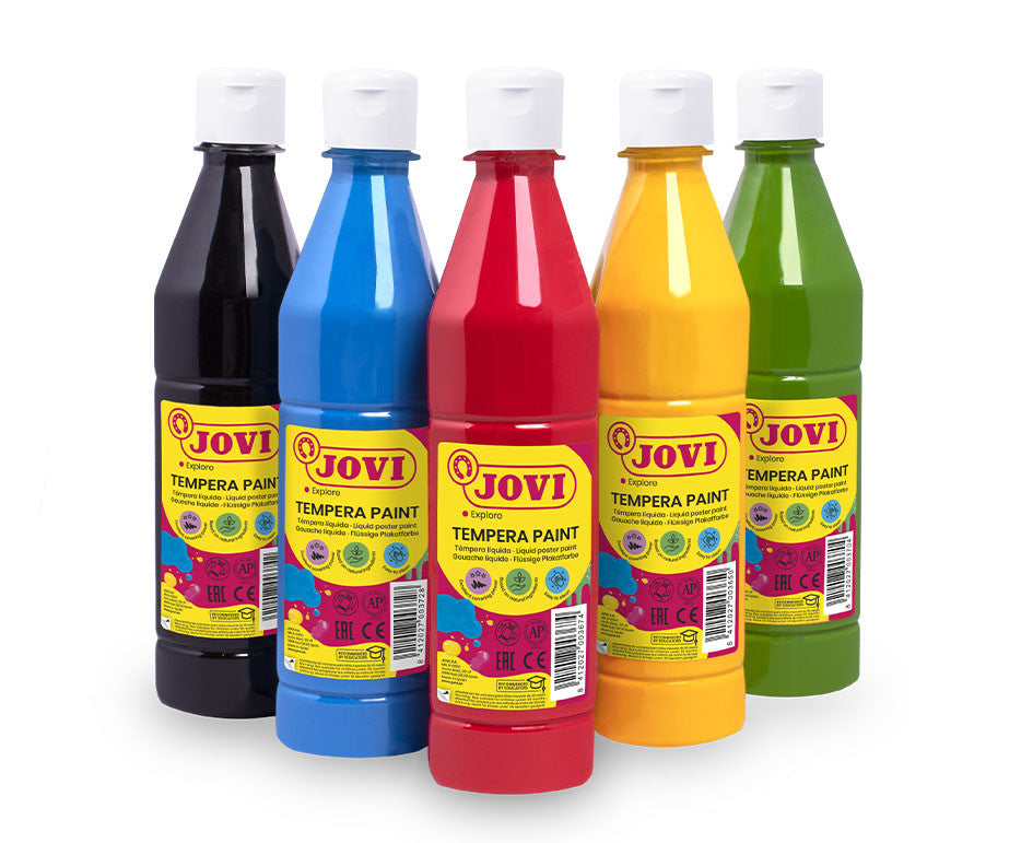 Tempera paint in a bottle JOVI, 500 ml, dark blue color.