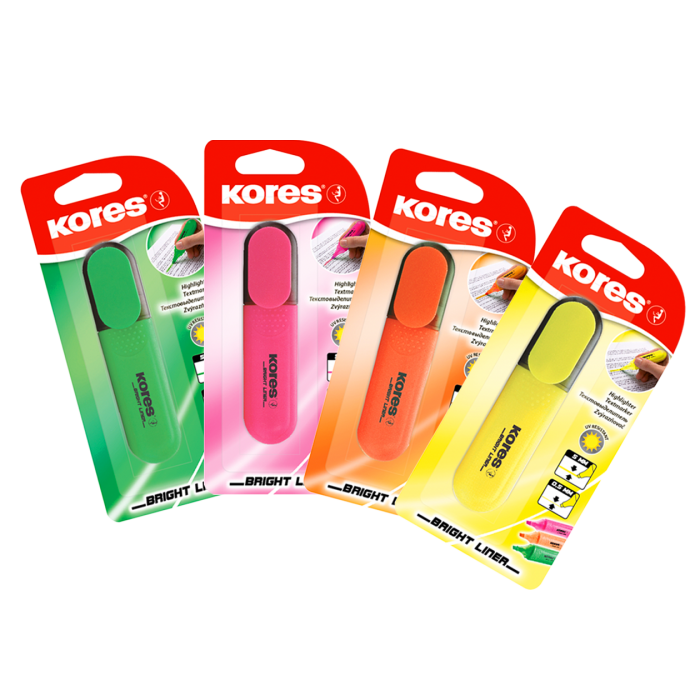 Text marker KORES BRIGHT LINER, green