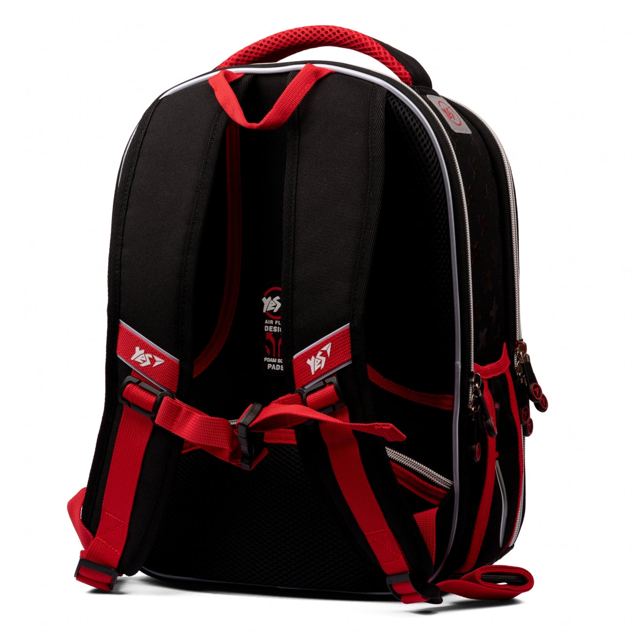 Backpack with padded back YES S-78 Ninja, black-red