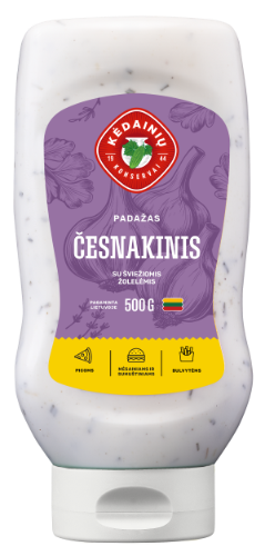 Sauce KĖDAINIŲ Garlic, 40% fat. 500g