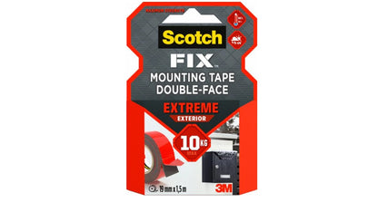 Double-sided mounting tape 3M Scotch for outdoor conditions, 19 mm x 1.5 m