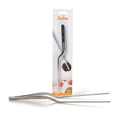 Tweezers, curved ends, stainless steel, L 21 cm, pcs.
