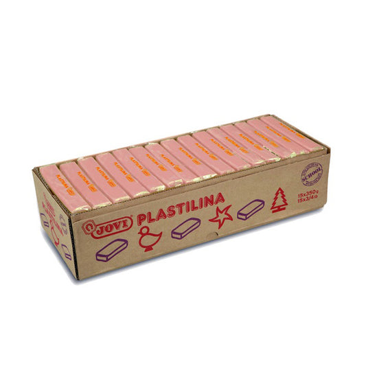 Plasticine JOVI, 350g. light pink color.
