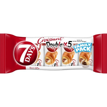 7 DAYS croissant with cocoa and vanilla filling, 5x37g