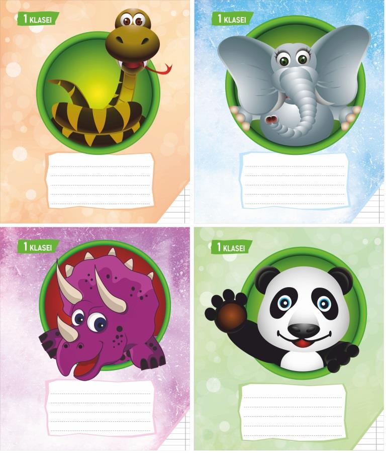 Notebook for 1st grade, A5, lined, 12 sheets, 100gsm, cardboard cover