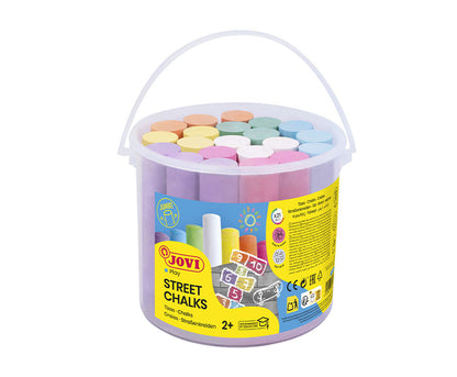 Spalvota kreida JOVI Classcolor Street, kibirėlyje, 7 spalvos, 20 kreidelių