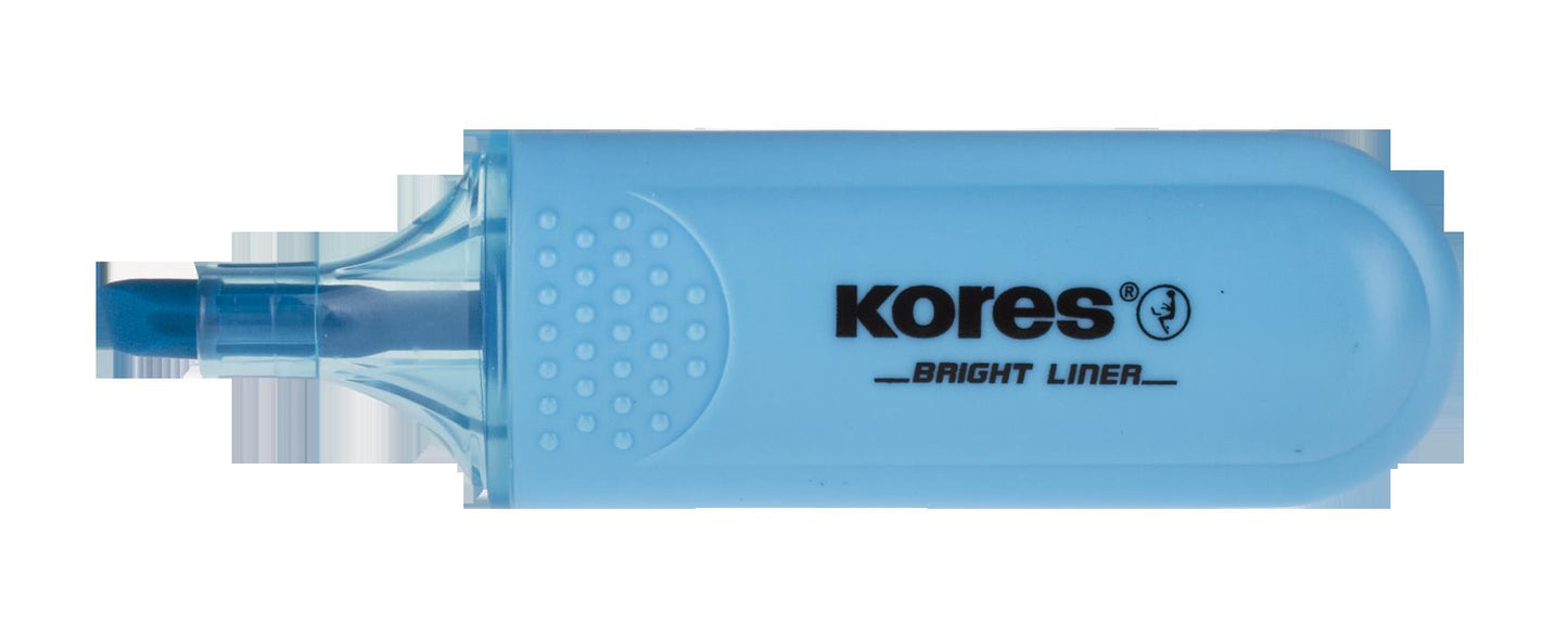 Teksto žymeklis KORES BRIGHT LINER, mėlyna