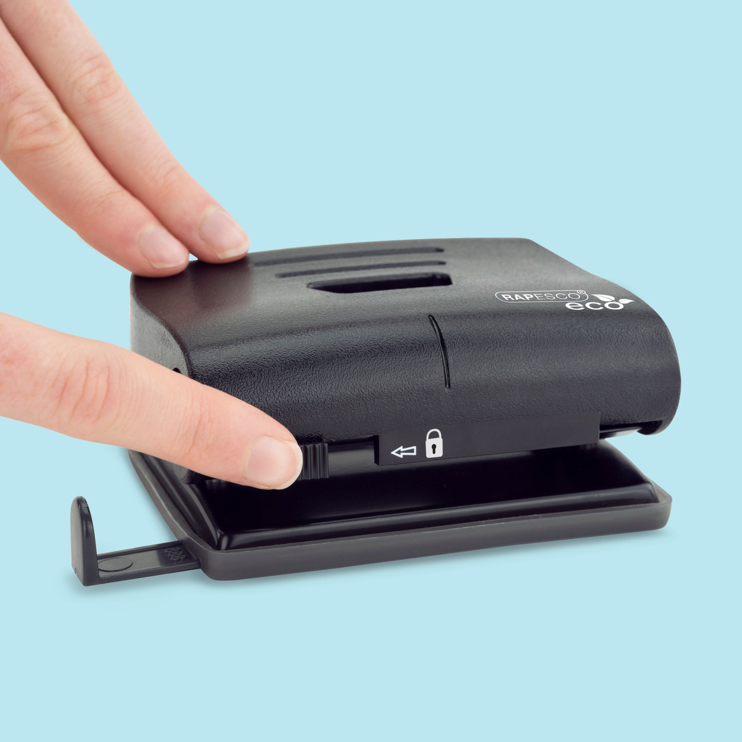 Hole punch RAPESCO ECO Medium, 2 holes, 22 sheets, black