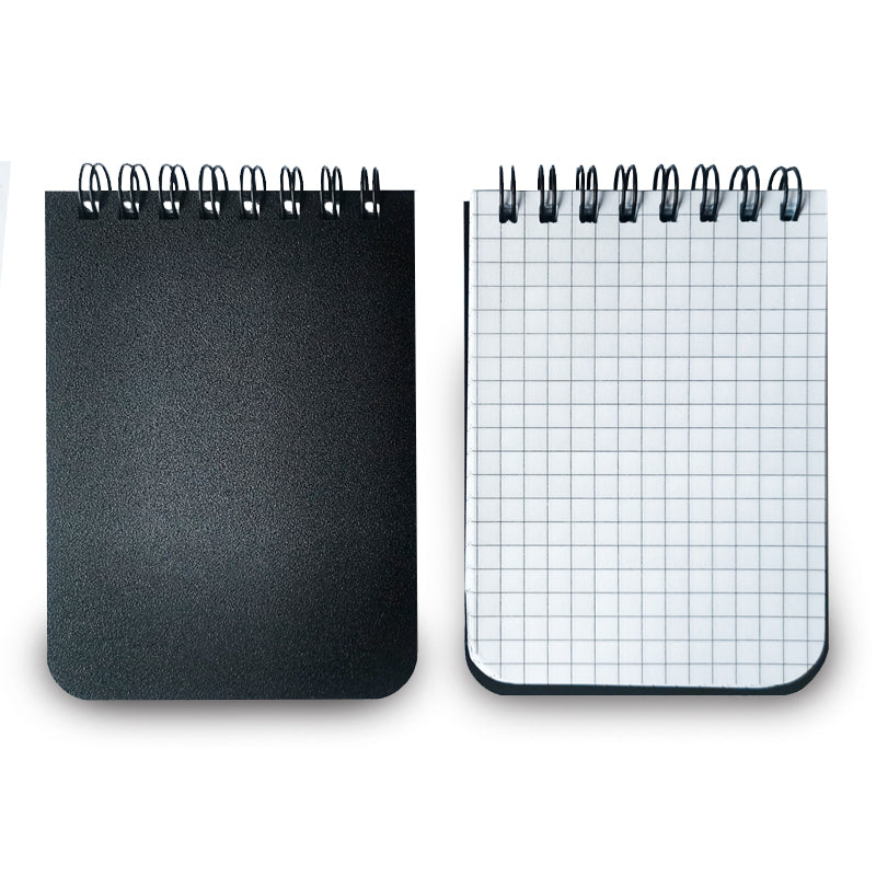 Notebook with spiral top SMLT, A7, plastic cover, 60 sheets, with cells