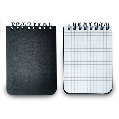Notebook with spiral top SMLT, A7, plastic cover, 60 sheets, with cells