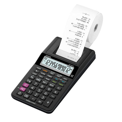 Spausdinantis skaičiuotuvas CASIO HR-8RCE-BK-S-EC, 42 x 102 x 209 mm