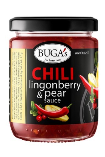 Hot pepper - lingonberry, pear sauce BUGA's, 170 g