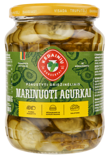 Marinuoti agurkai KĖDAINIŲ griežinėliais, 440 g