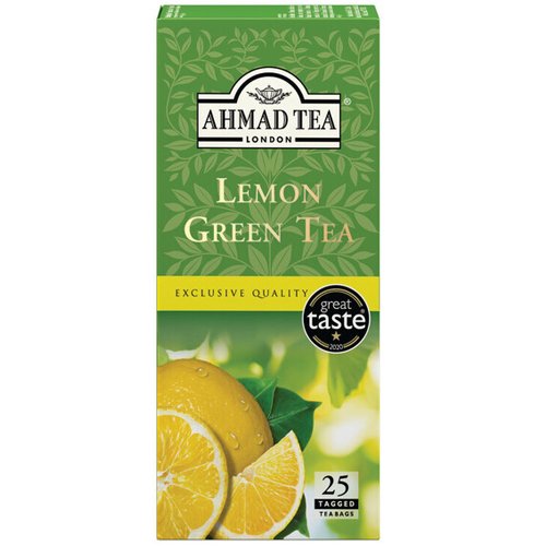 Ahmad Tea Citrinų skonio žalioji arbata, maišeliuose, 25 vnt.