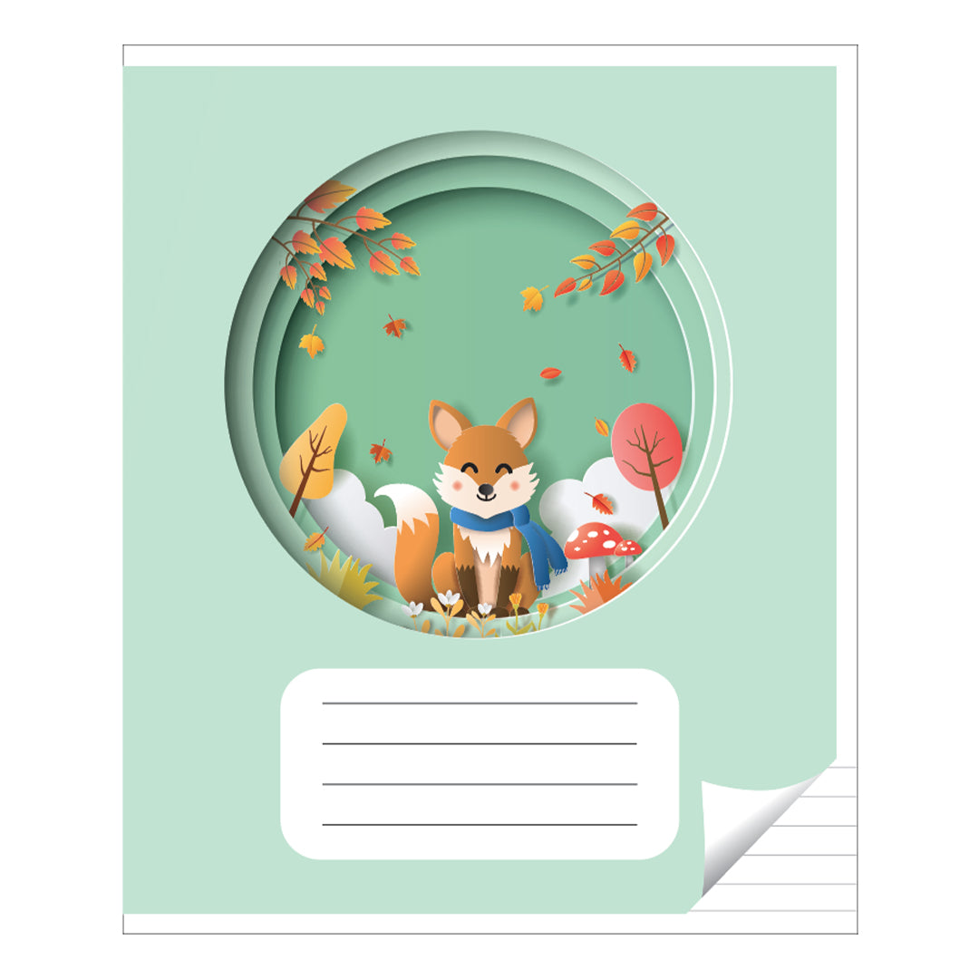 Lined notebook, 12 pages. Inner pages weight – 90 g/m2.