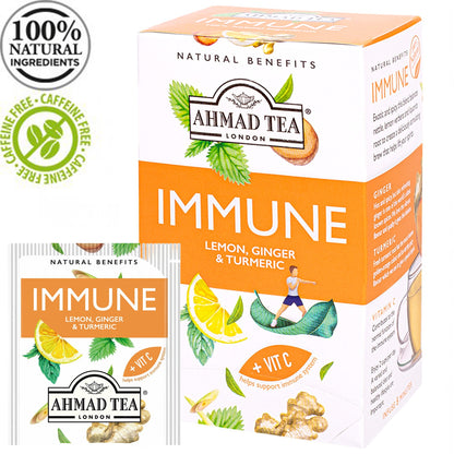 Ahmad Tea Natūrali arbata ''Immune'', vokeliuose su siūlu, 20 vnt.