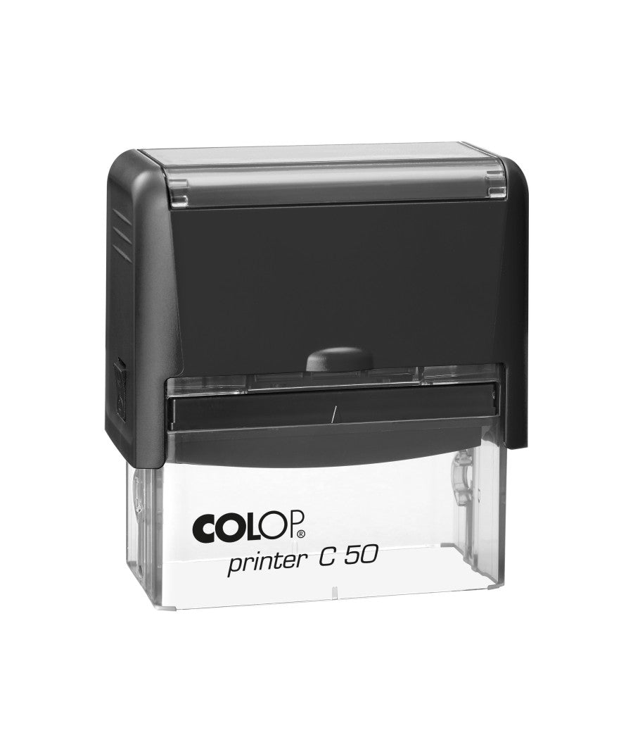 COLOP Printer C50 stamp, black body, blue pad