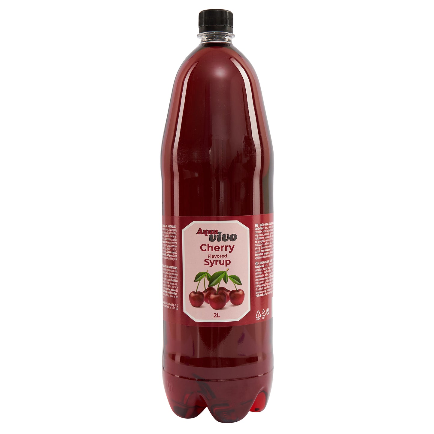 Vyšnių skonio sirupas AQUA VIVO, 2 l