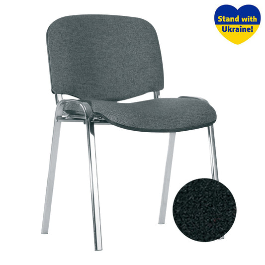 Visitor chair NOWY STYL, chrome, C-11, black color.