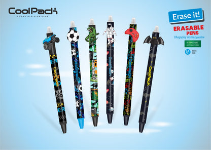 Automatic erasable pen COLORINO Boys Design 0.5mm, blue