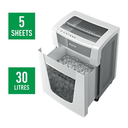 Dokumentų naikiklis LEITZ IQ Office Pro, P6+, 30L, 1x5mm