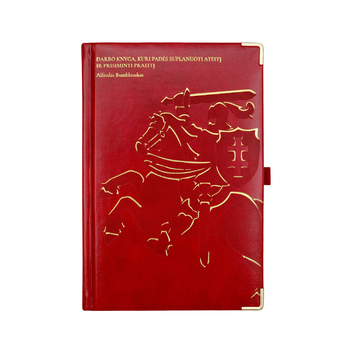 Historical calendar 2026, PU, ​​A5, gold edges, red color. LT
