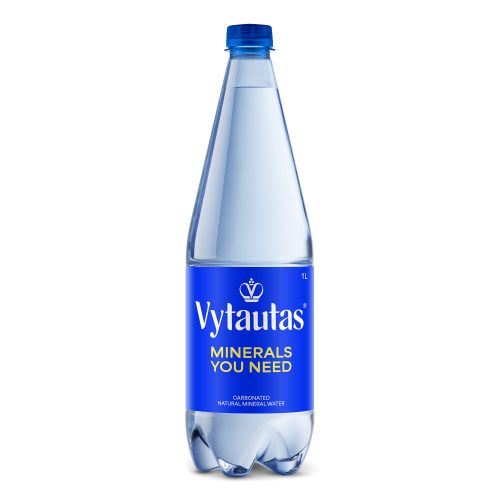 Natural mineral water VYTAUTAS, carbonated, 1 l, PET D