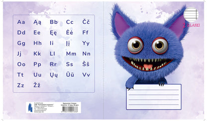 Notebook TECHNOINFORM, for 2nd grade, A5, 12 sheets, 80 gsm, lined