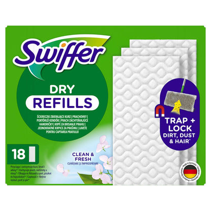 Swiffer Sweeper sausos šluostės, papildymas 18vnt