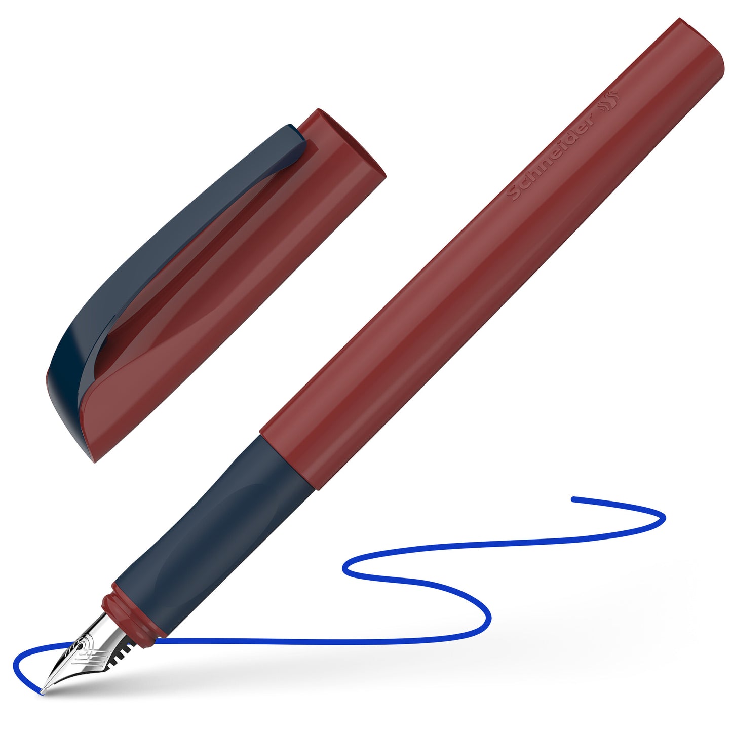 Fountain pen SCHNEIDER Xpect, plastic body, dark red, also suitable for left-handed people