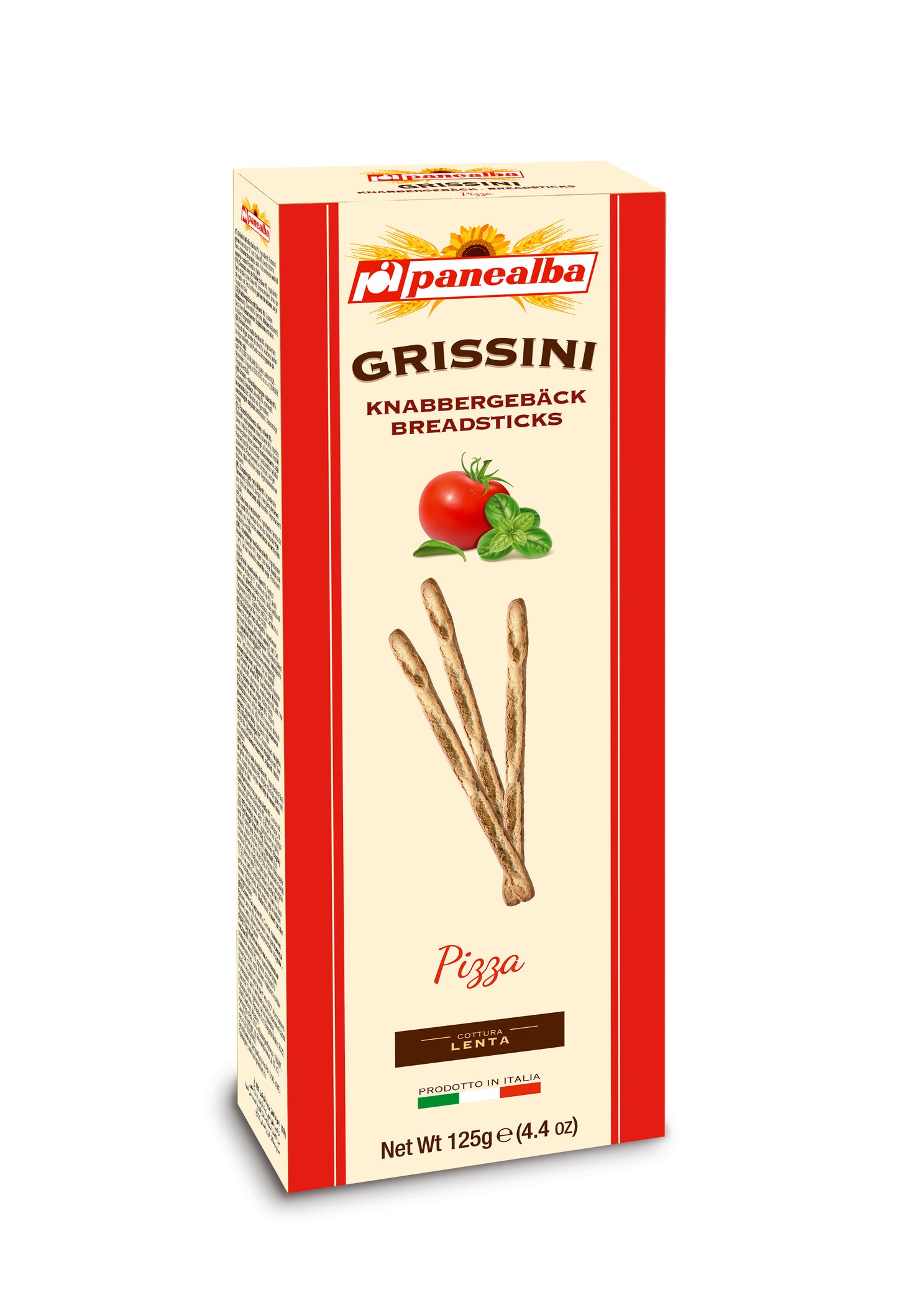 Duonos lazdelės GRISSINI, picos skonio, 125 g