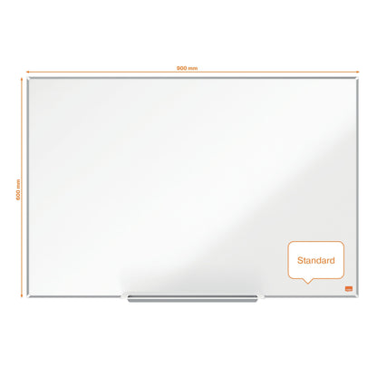 Enamelled white magnetic board NOBO Impression Pro, 90x60 cm