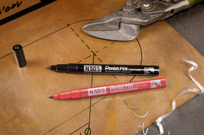 Permanent marker Pentel Tool Pen N50S, 1mm, 4 pcs, assorted colors