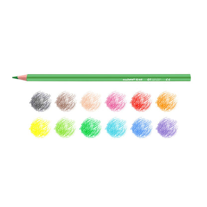 Colored pencils CARIOCA TITA, trihedral, 12 colors