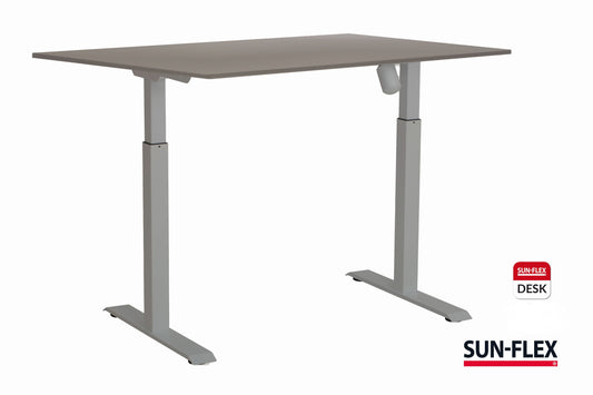 Height-adjustable table SUN-FLEX ADAPT I, single motor, gray 120x80cm