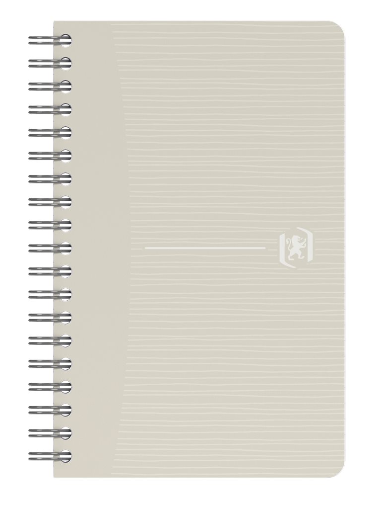 Perdirbtas sąsiuvinis su spirale OXFORD Rec’Up, 9x14 cm, 90 lapų, 90 gsm, langeliais
