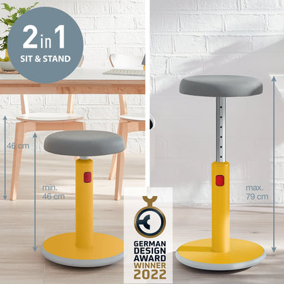 Leitz Ergo Cosy 2-in-1 ergonomic chair, warm yellow