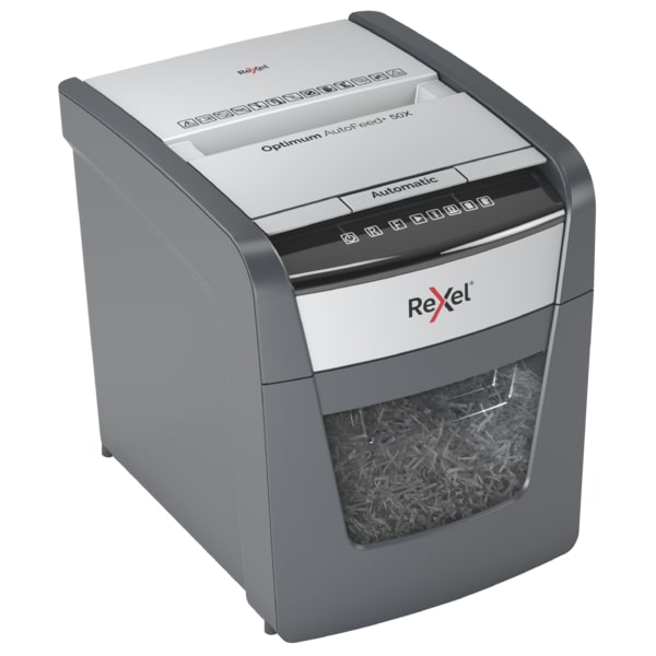 Automatinis dokumentų naikiklis Rexel Optimum Autofeed 50X, 4x28mm, P4, 20l